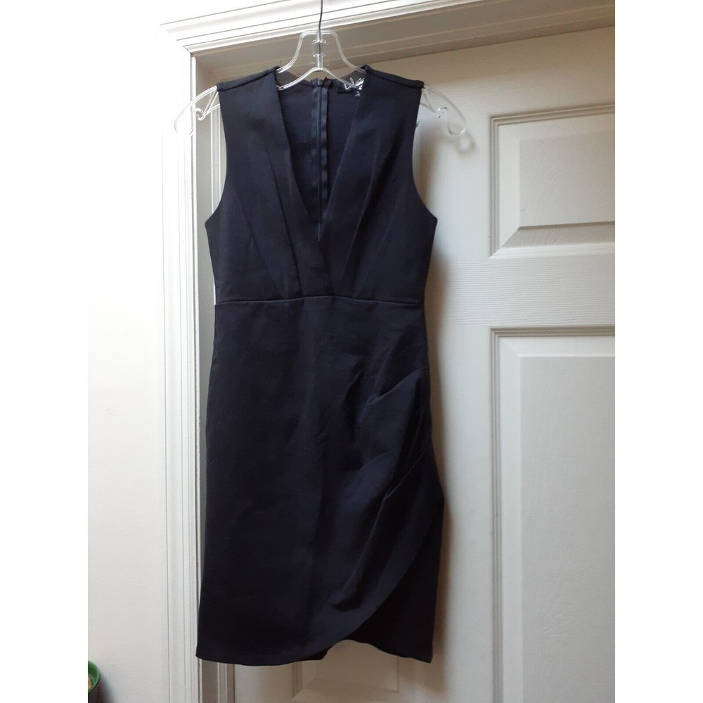 LULUS Little Black Mini DRESS Size SMALL Womens deep v neck Style